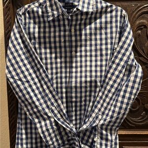 J. Crew Men's Blue Checkered Shirt